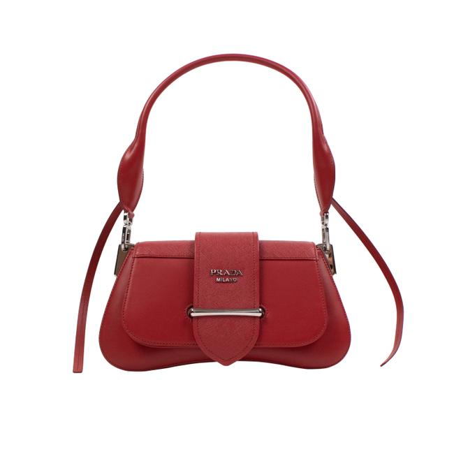 Prada sidonie Calf Small Red Leather Shoulder Bag