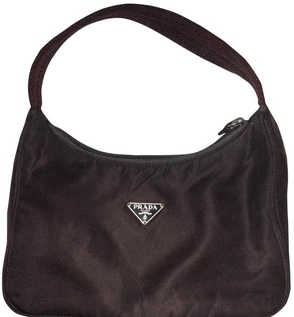 Prada Slightly Used Purse Plum Nylon Shoulder Bag