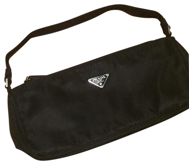 Prada Clutch Small with Strap Nylon Shoulder Bag