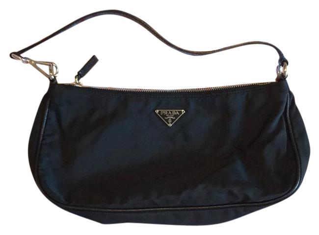 Prada Small Nylon Black Canvas Shoulder Bag