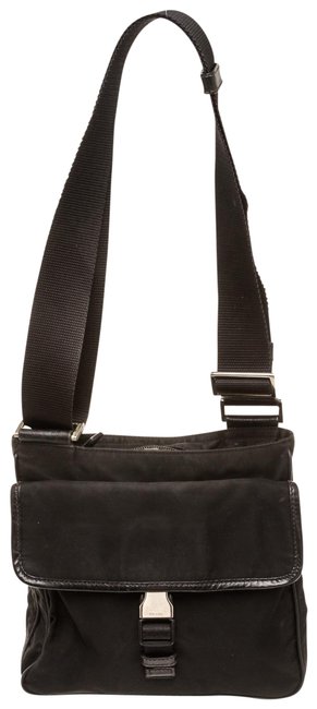 Prada Small Side Black Nylon Shoulder Bag