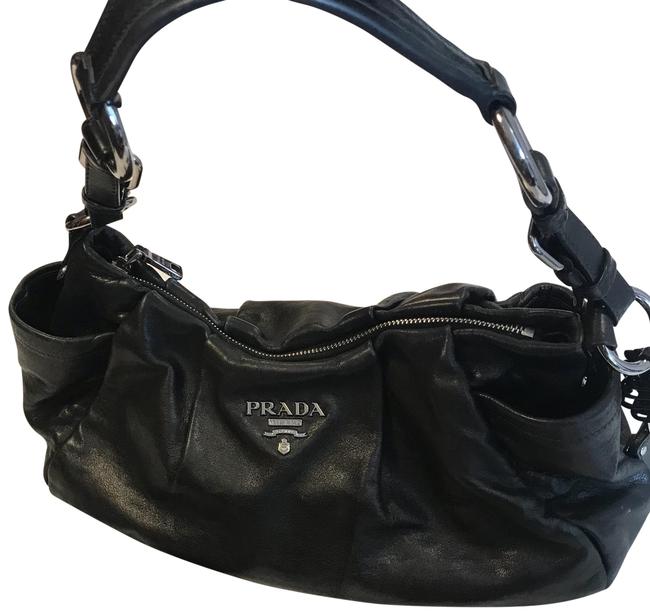 Prada Soft Calf Calfskin Leather Shoulder Bag