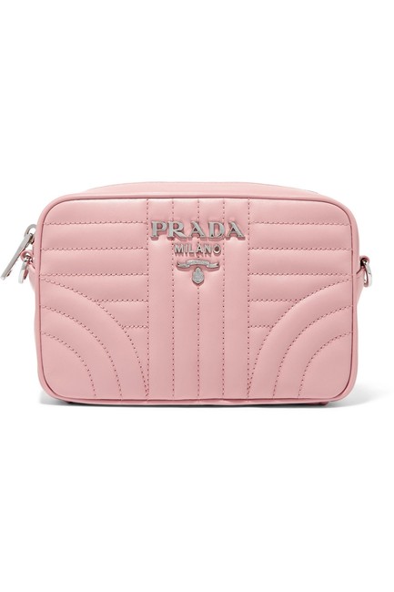 Prada Crossbody Soft Diagramme Calfskin Le Pink Calf Leather Shoulder Bag