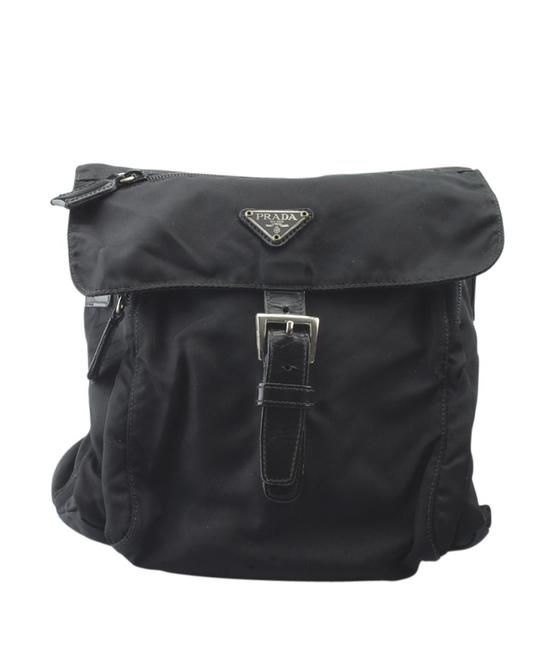 Prada Solid 152568 Black Nylon Shoulder Bag