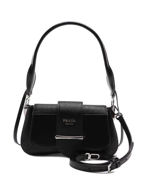 Prada Spk New Sidonie Black Leather Shoulder Bag