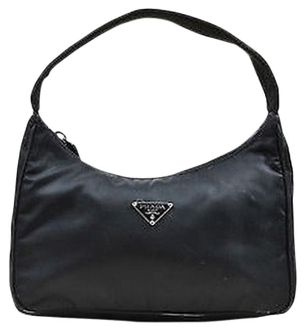 Prada Square Handbag Black Nylon Shoulder Bag