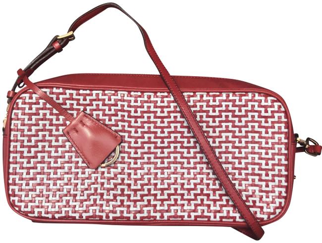 Prada Strap Red Leather Shoulder Bag