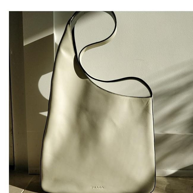 Prada Symmetrical Handbag Cream Shoulder Bag