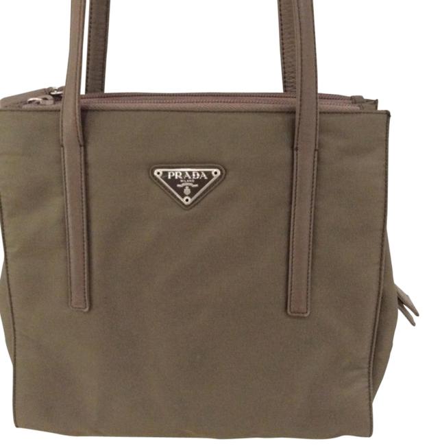 Prada Terra Trend Taupe Tessuto Shoulder Bag