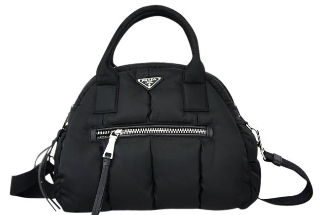Prada Tessuto Bomber Bowler Nero Nylon Shoulder Bag