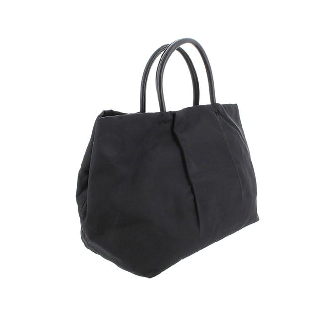 Prada Tessuto Bow Handbag Black Leather Shoulder Bag