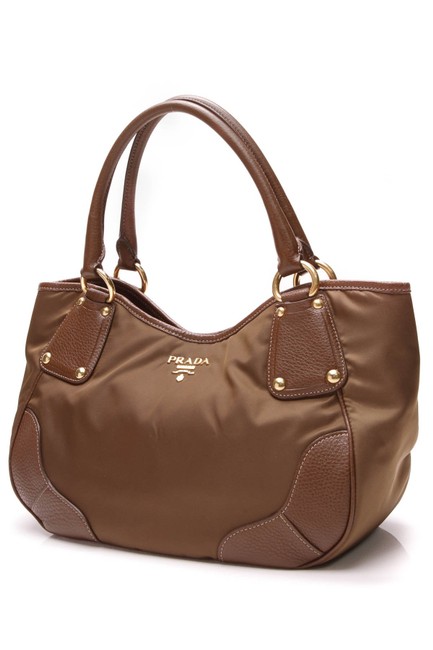 Prada Tessuto Brown Nylon Shoulder Bag