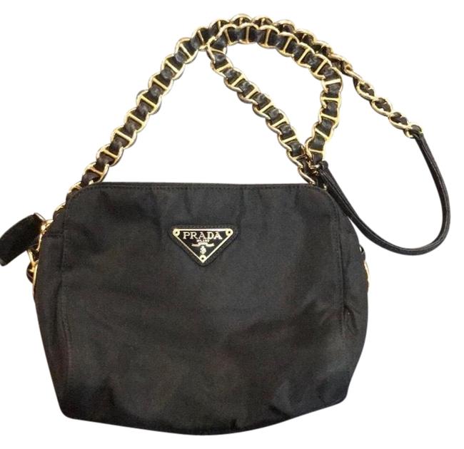 Prada Tessuto Chain Leather Shoulder Bag