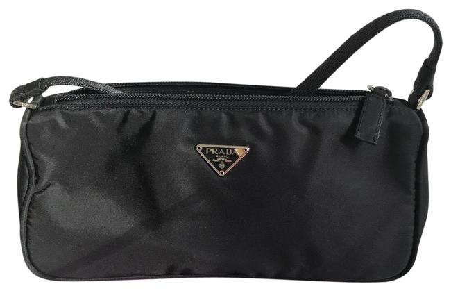 Prada Mini Tessuto Black Nylon Shoulder Bag