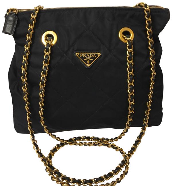 Prada Tessuto Navy Blue Nylon Shoulder Bag