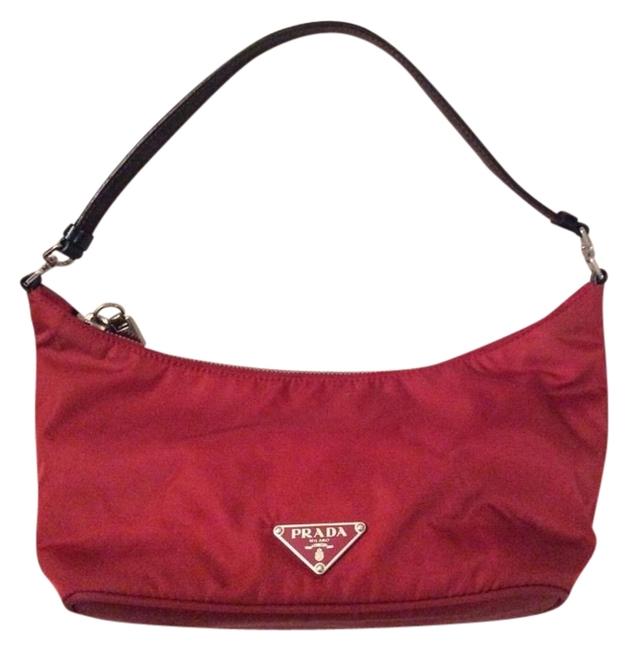 Prada Tessuto Red Nylon Shoulder Bag