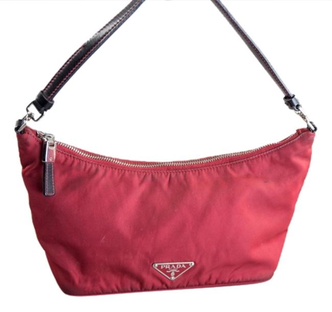 Prada * Tessuto Sirio Red Nylon Shoulder Bag