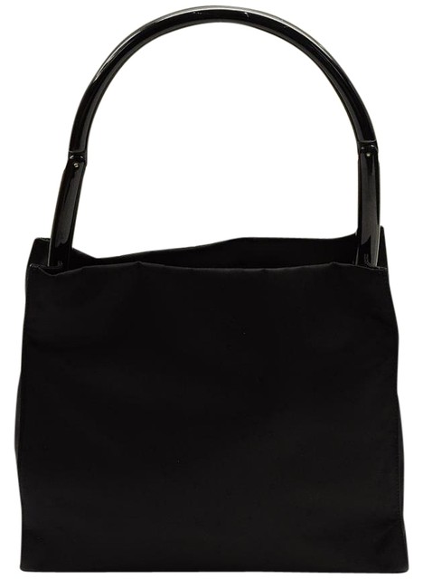 Prada Tessuto Small Black Canvas Shoulder Bag