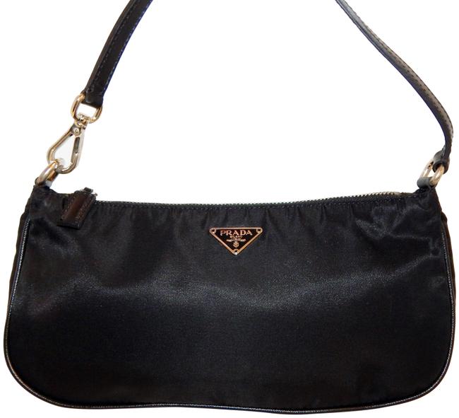 Prada Tessuto Small Italy Black Nylon Shoulder Bag