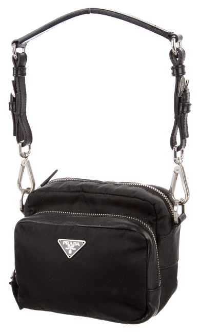 Prada Tessuto Small Pocket Black Nylon Shoulder Bag