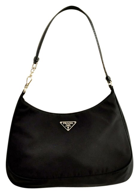 Prada Tessuto Vela Black Nylon Shoulder Bag
