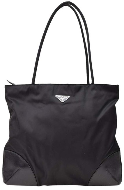 Prada Tote Nylon Leather Men Shoulder Bag