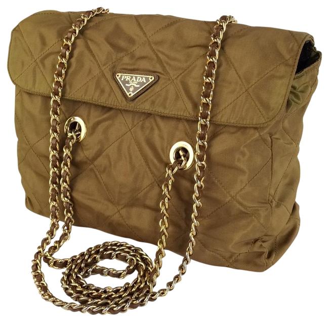 Prada Tote Brown Nylon Shoulder Bag