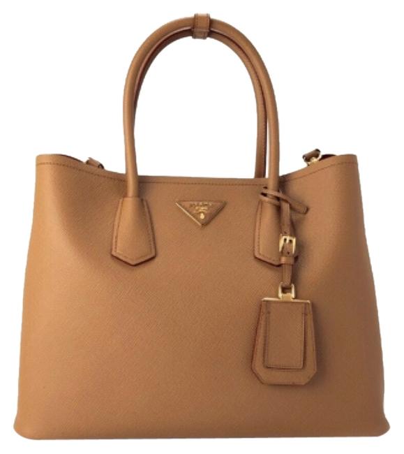 Prada Tote Caramel Safiano Leather Shoulder Bag