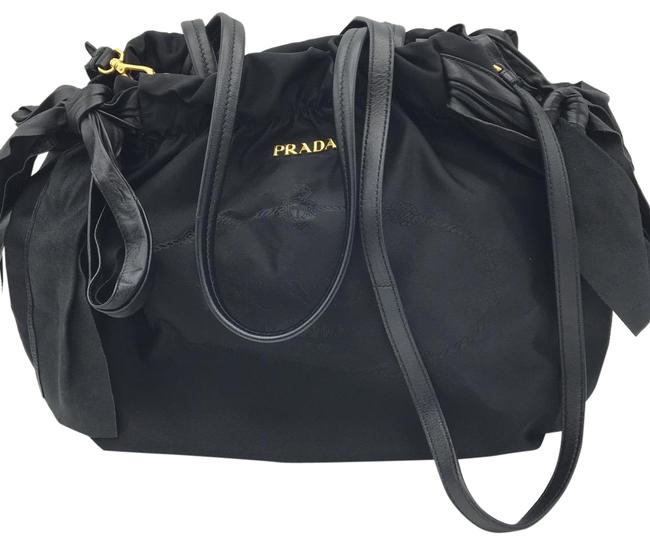 Prada Tote Ladies Bn1760 Black Nylon Shoulder Bag