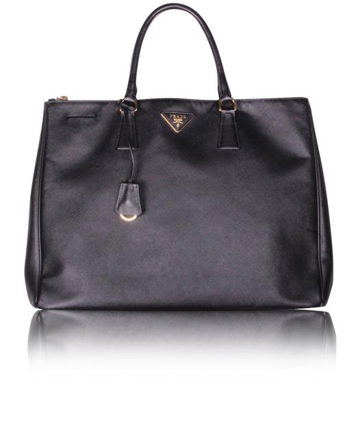 Prada Tote Lux Black Saffiano Leather Shoulder Bag