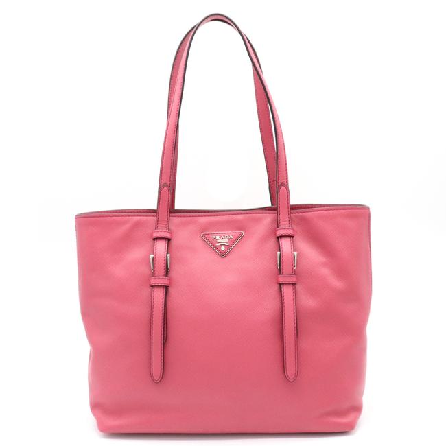 Prada Tote Lux Saffiano Saffiano Br5134 Peonia  Pink Leather Shoulder Bag