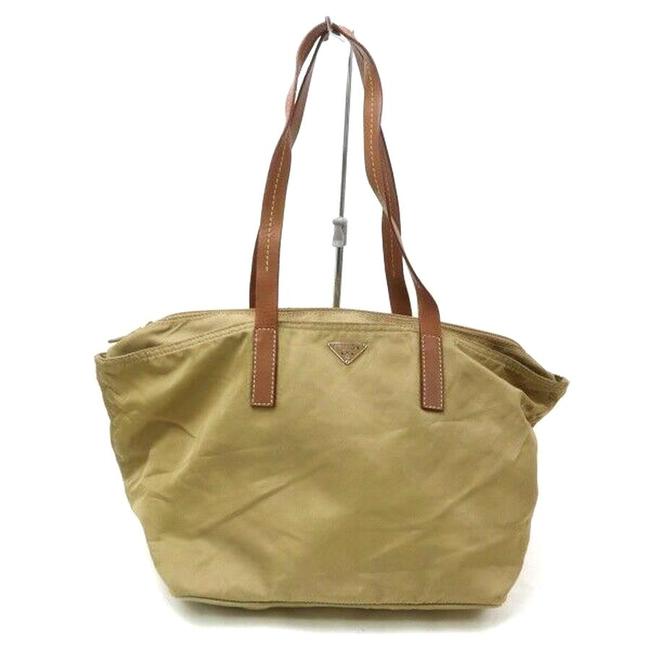 Prada Tote Nylon #6292p44 Brown Shoulder Bag