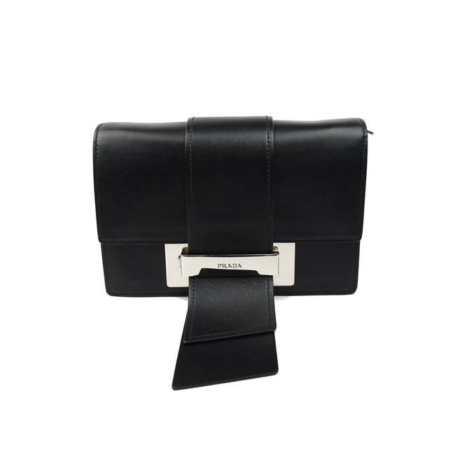 Prada Tote Nylon Blue Black Shoulder Bag