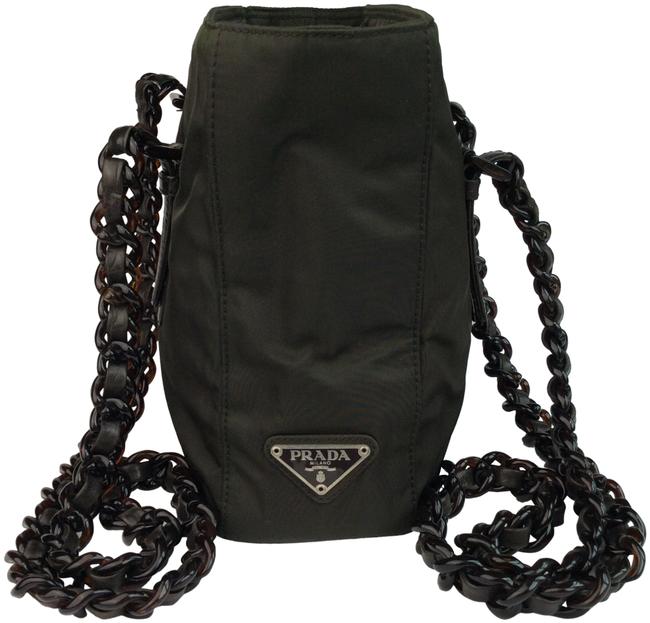 Prada Tote Olive Nylon Shoulder Bag