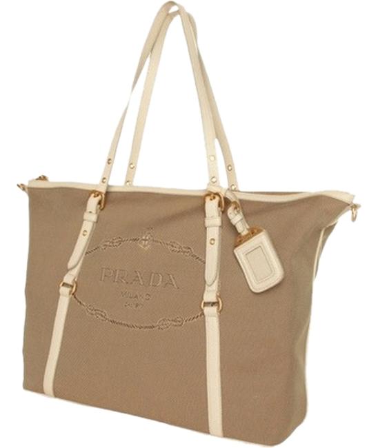 Prada Totes  Corda + Talco Logo Jacquard Leather Shoulder Bag