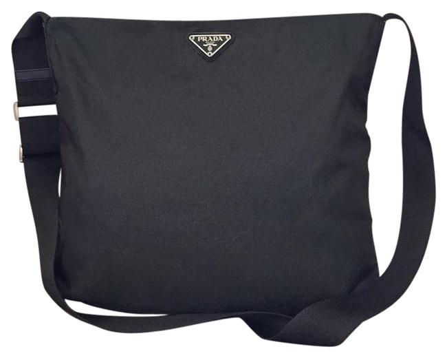 Prada Crossbody Vela Black Nylon Shoulder Bag