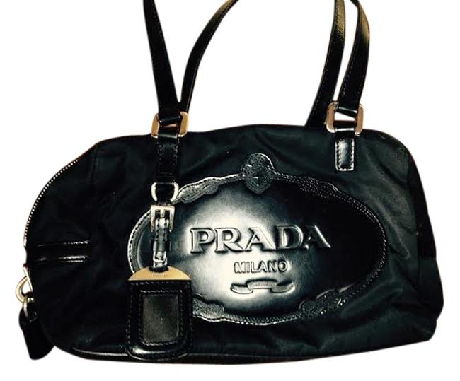 Prada Vintage Monogram Black Shoulder Bag