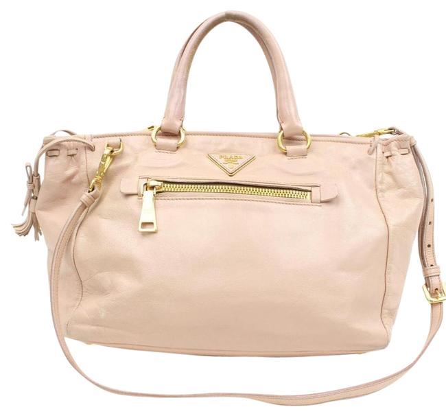 Prada Vitello Daino 2way Ghw 2189917 Light Pink Leather Shoulder Bag