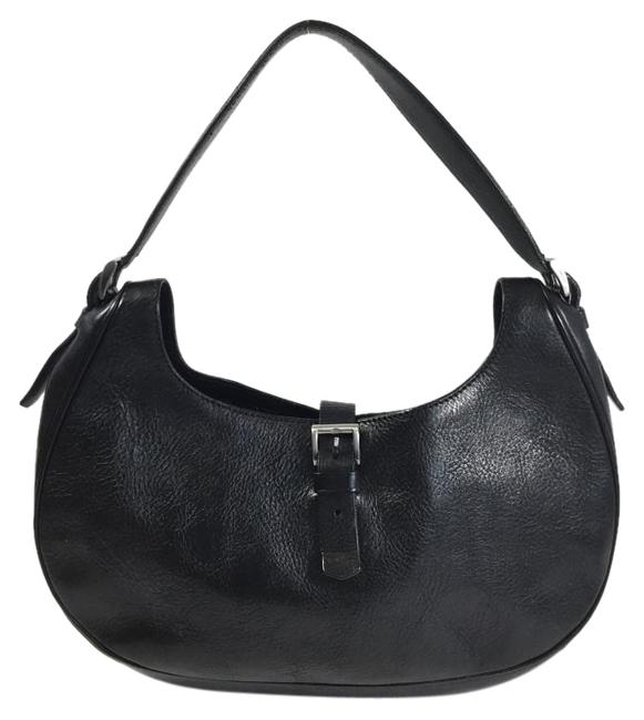 Prada Vitello Black Leather Shoulder Bag
