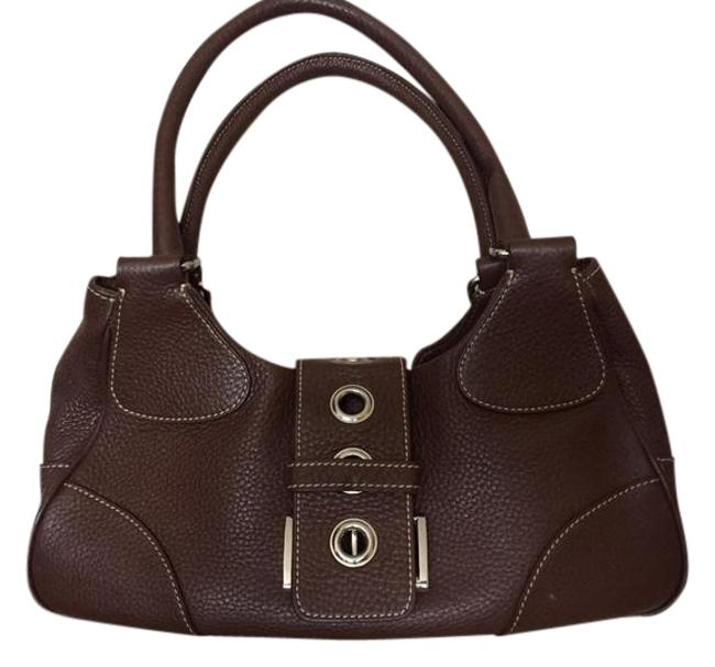 Prada Vitello Daino Brown Leather Shoulder Bag