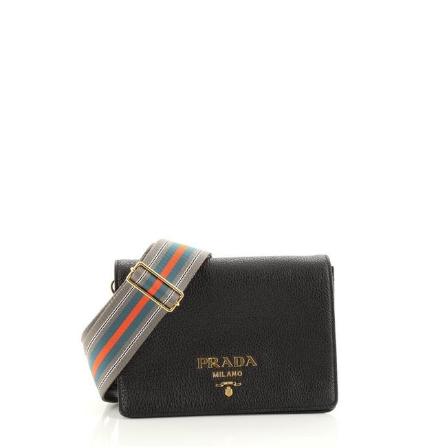 Prada Vitello Daino Crossbody Flap Small Shoulder Bag