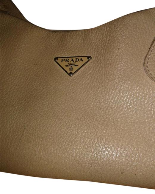 Prada Vitello Daino Tan Calfskin Leather Shoulder Bag