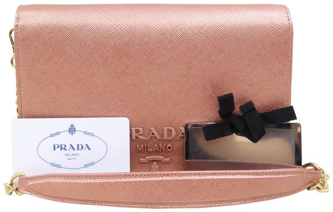 Prada Wallet on Chain Metal Calfskin Shoulder Bag