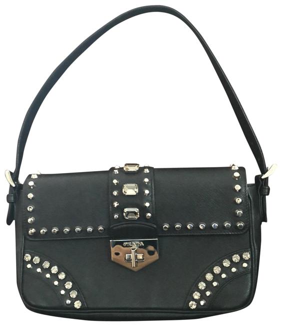Prada With Jewel Embellishments Shoulder Bag