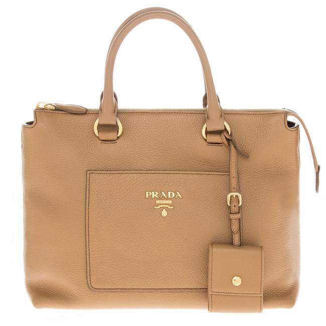 Prada Womans Leather Brown Shoulder Bag