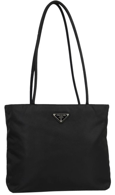Prada Tote Zip top Black Nylon Shoulder Bag