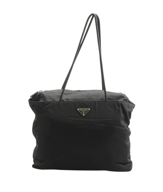 Prada 147243 Black Nylon Tote