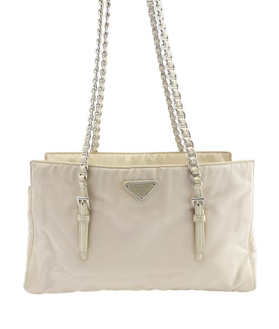 Prada 158307 Beige Nylon Tote