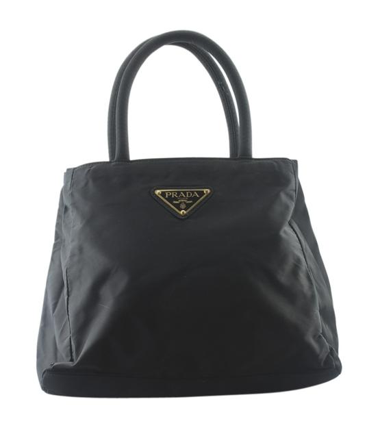 Prada 161962 Black Nylon Tote