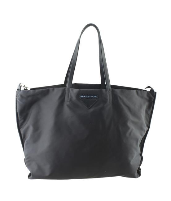 Prada 1bg195 Large 173202 Black Nylon Tote